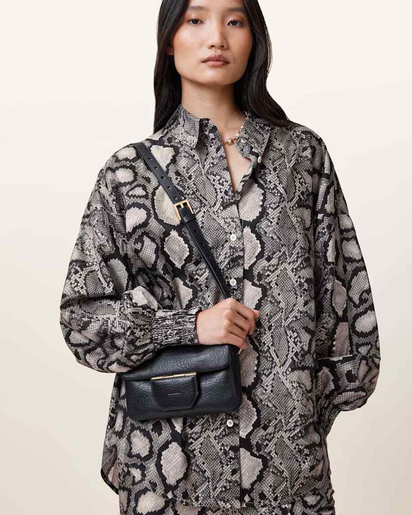 Charli Snake Print Long Sleeve Shirt