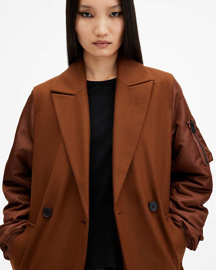 Paulah Wool Blend Double Breasted Coat