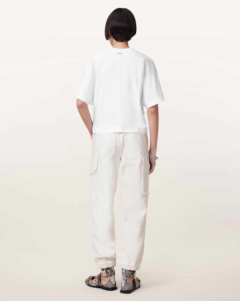 Mila Tapered Cargo Denim Trousers