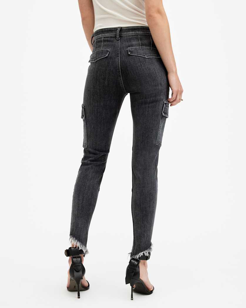 Duran Asymmetric Denim Cargo Jeans