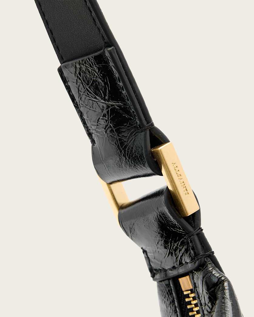 Half Moon Leather Shoulder Bag