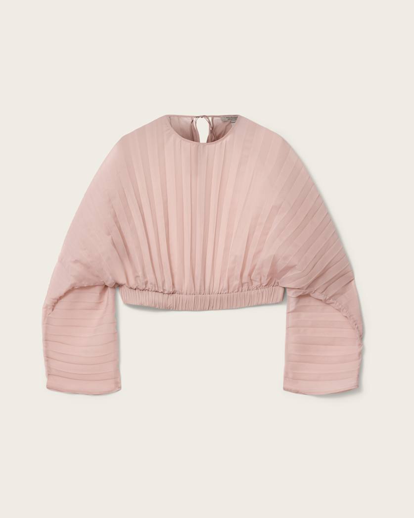 Micaela Pleated Sheer Top