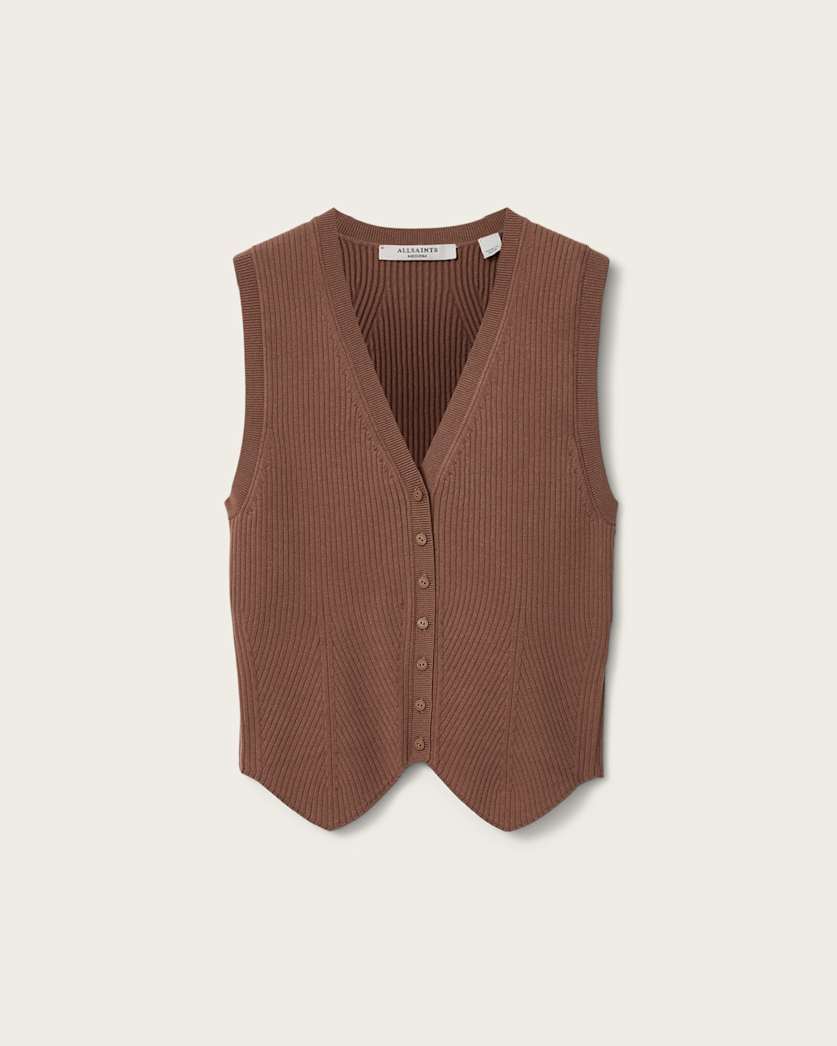 Cruz Ribbed Knitted Waistcoat