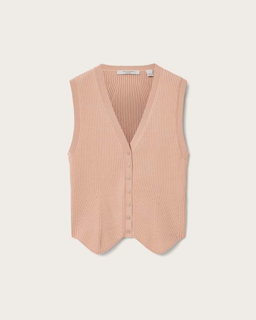 Cruz Ribbed Knitted Waistcoat