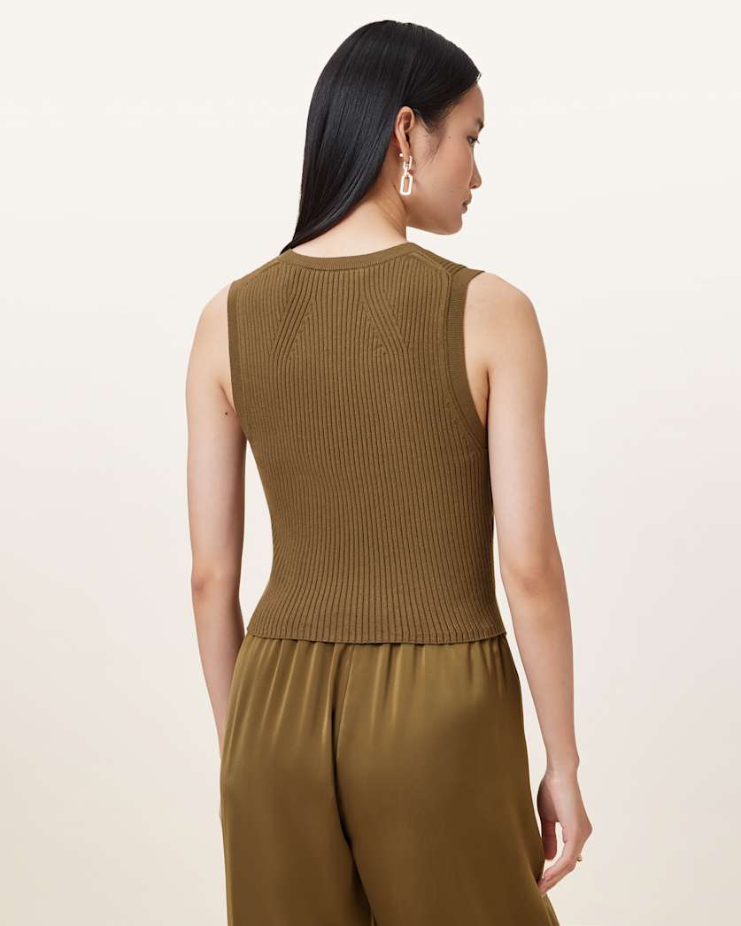 Cruz Ribbed Knitted Waistcoat