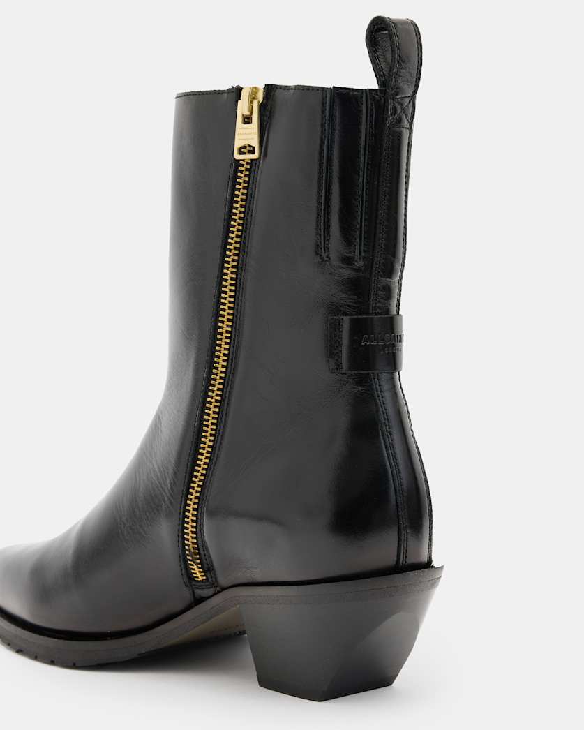 Bazely Pointed Toe Leather Boots