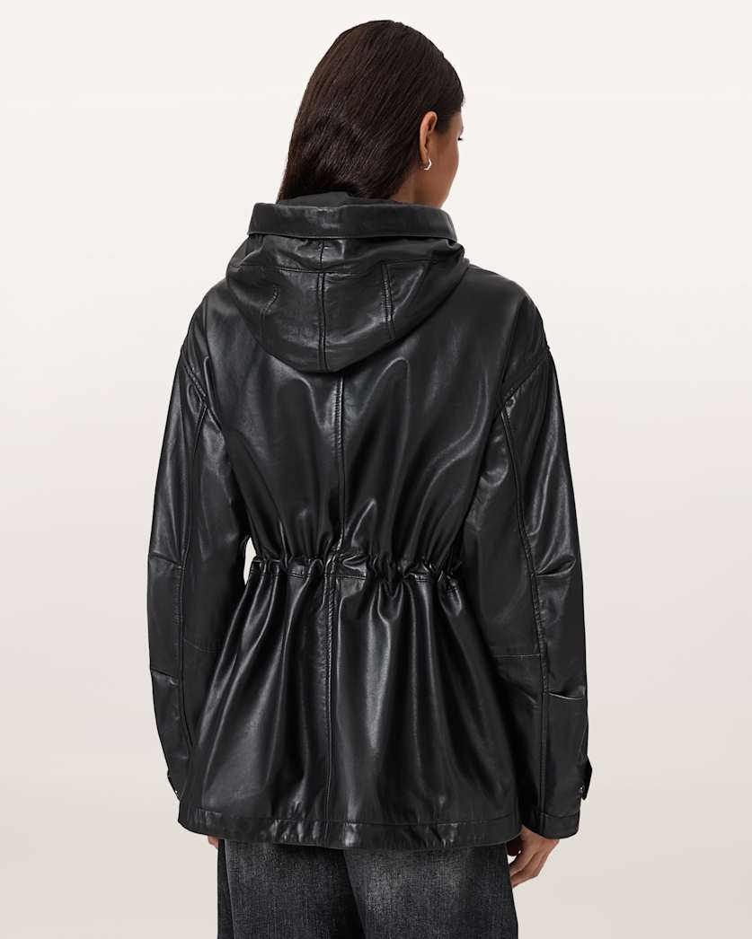 Kelsea Relaxed Fit Leather Jacket