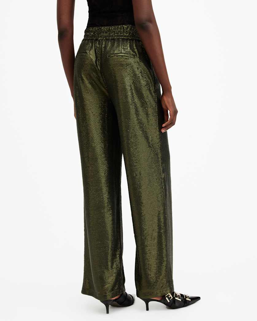 Charli Wide Leg Sequin Trousers