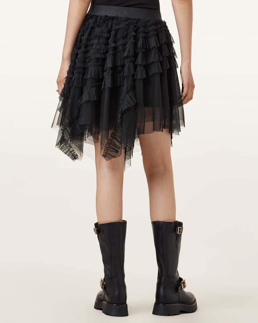 Jayde Ruffled Tulle Mini Skirt