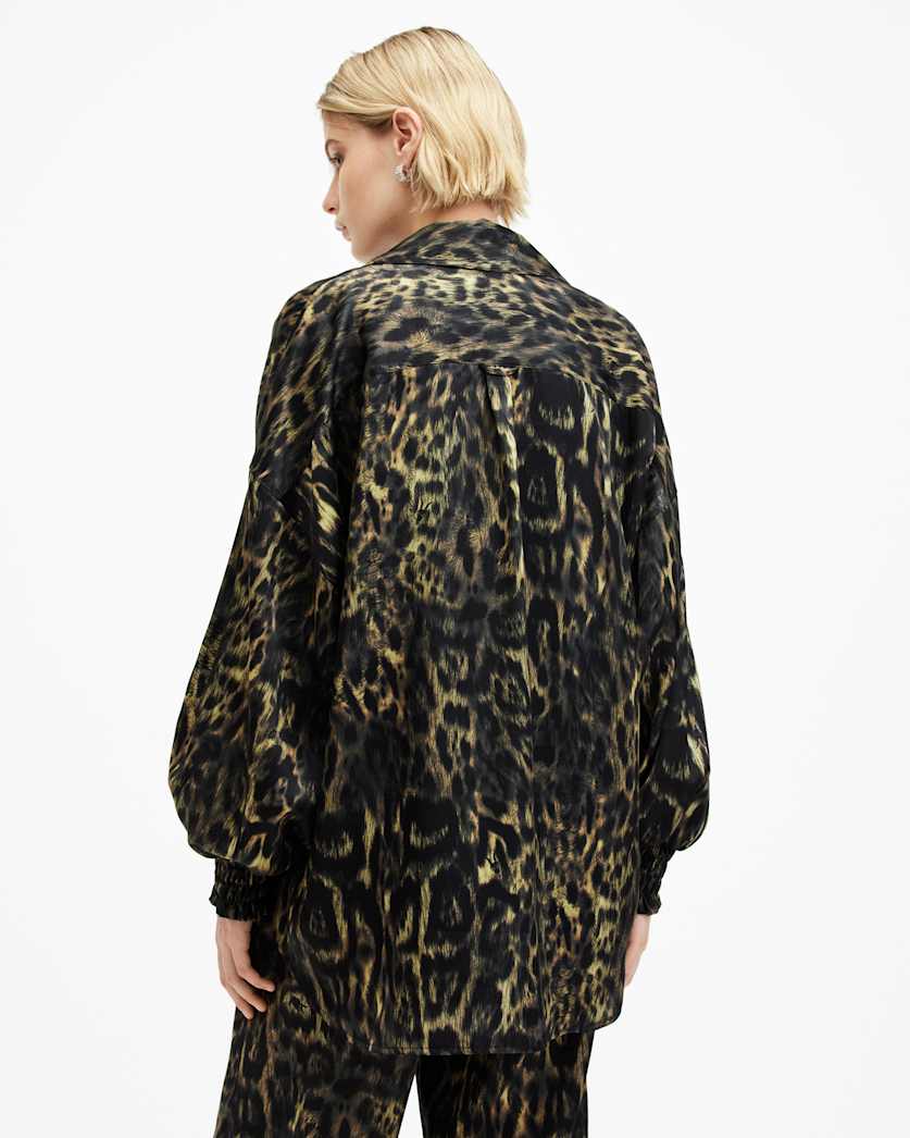 Charli Silk Blend Animal Print Shirt