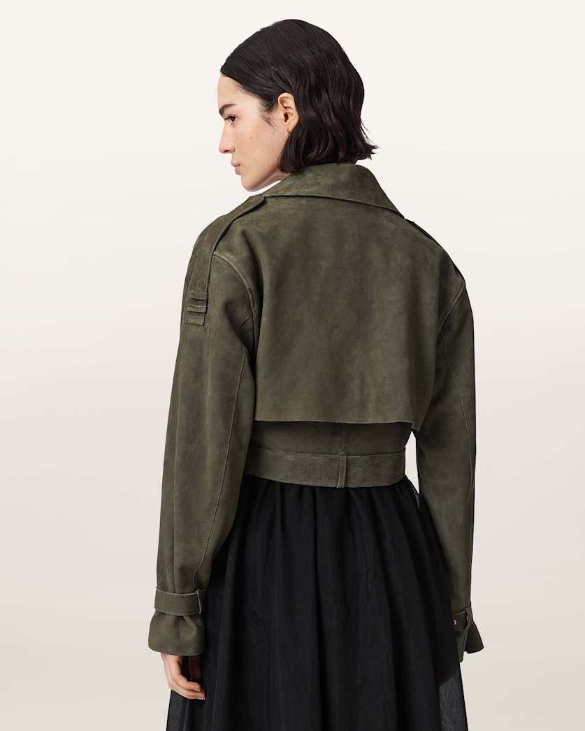 Ophelia Cropped Suede Jacket