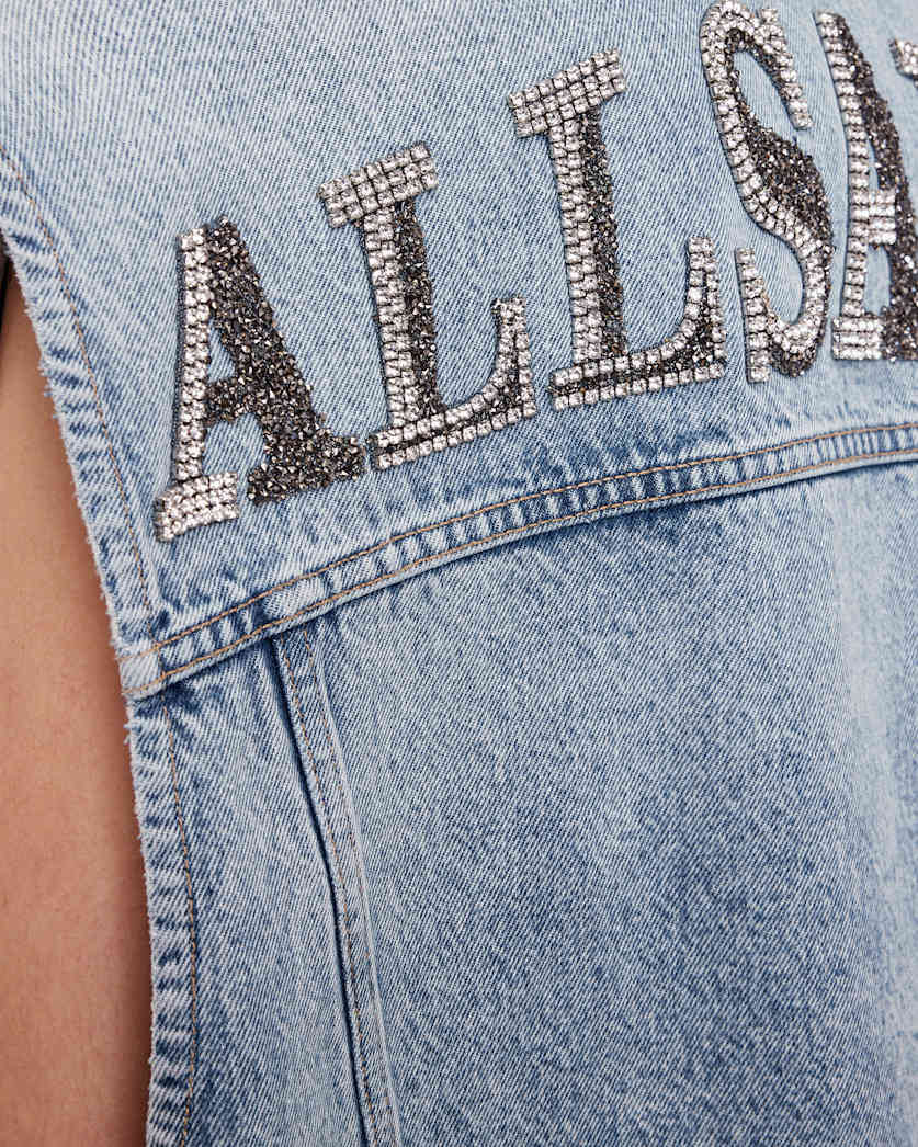 Laura Embellished Denim Waistcoat