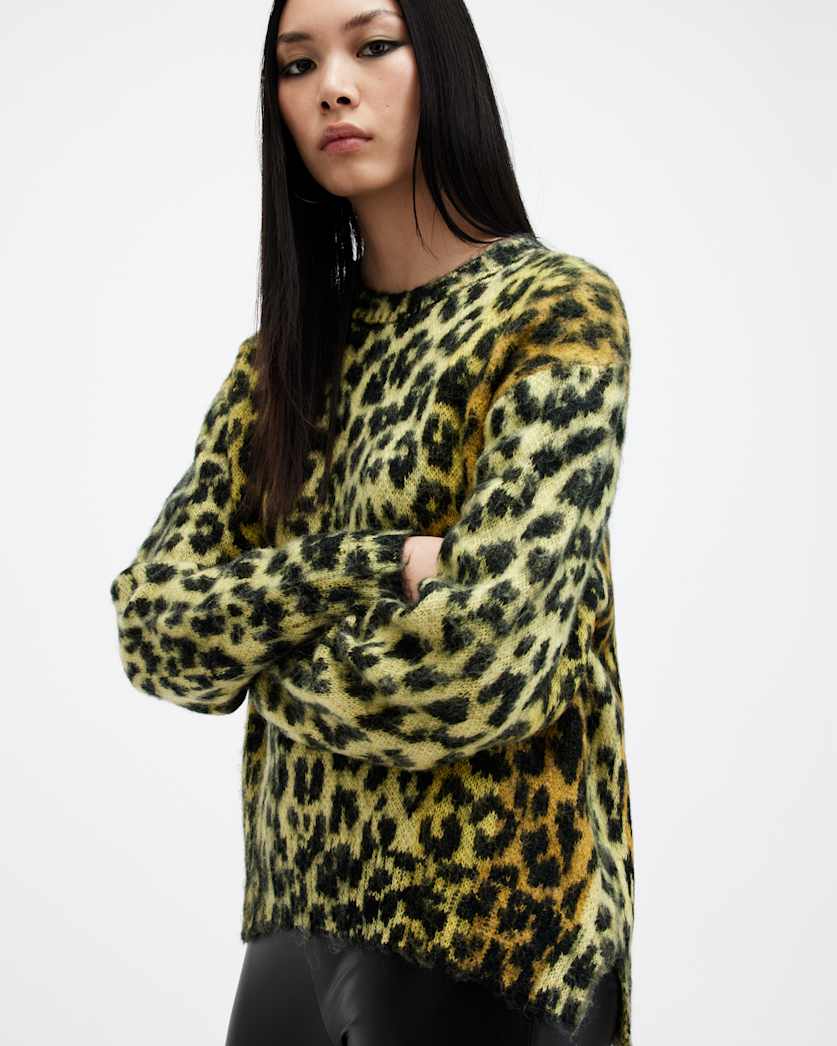 Lex Oversized Leopard Print Jumper