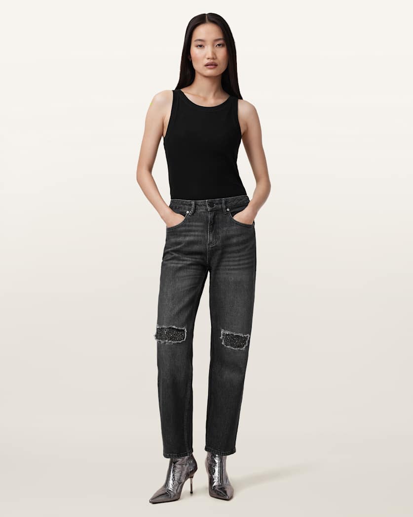 Ida Cropped Straight Denim Jeans