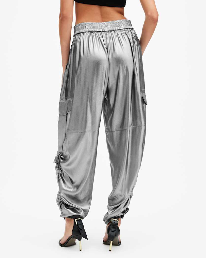 Kaye Relaxed Fit Satin Trousers