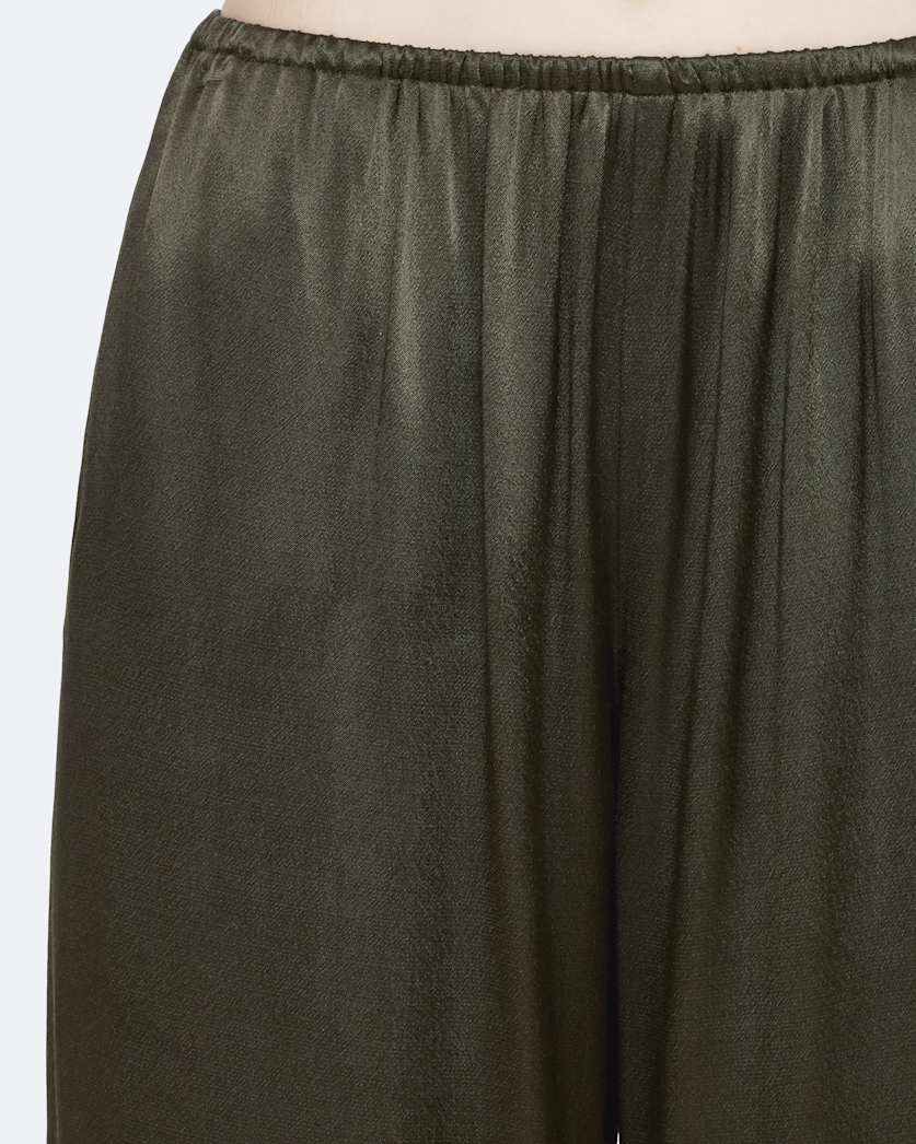 Lycia Elasticated Crepe Wide-Leg Trousers