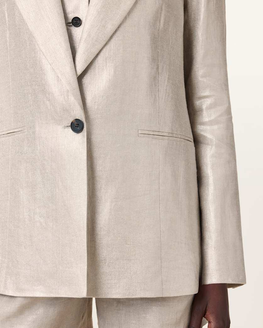 Averie Relaxed Fit Linen Blazer