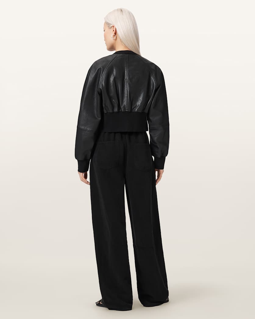 Jett Wide Leg Linen Blend Trousers