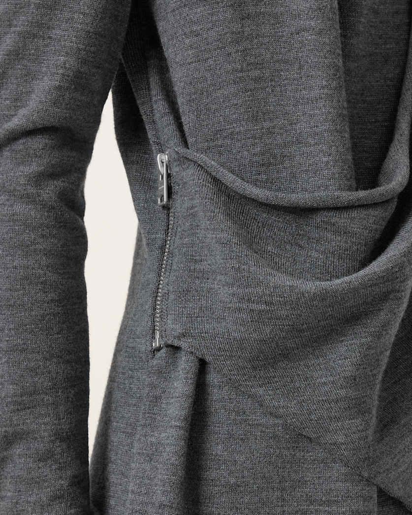 Drina Draped Wool Dress