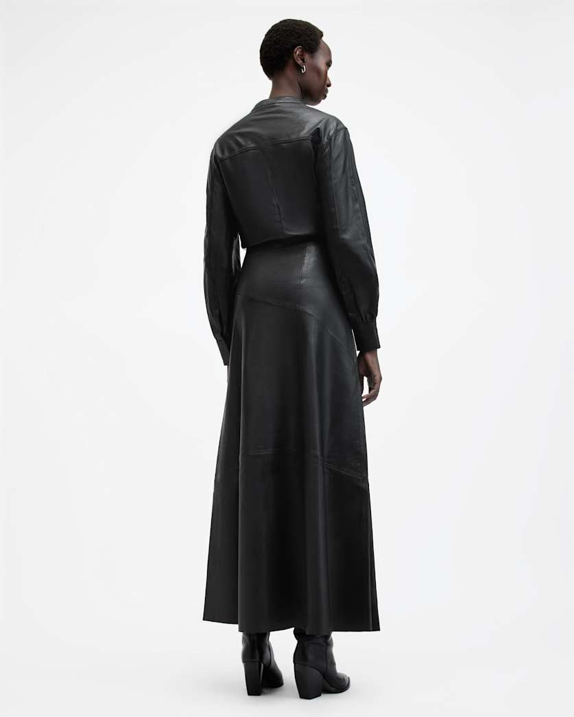 Giana Leather Maxi Skirt