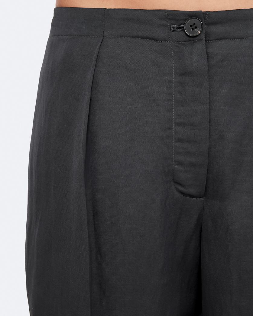 Leonie Mid-Rise Satin Wide-Leg Trousers