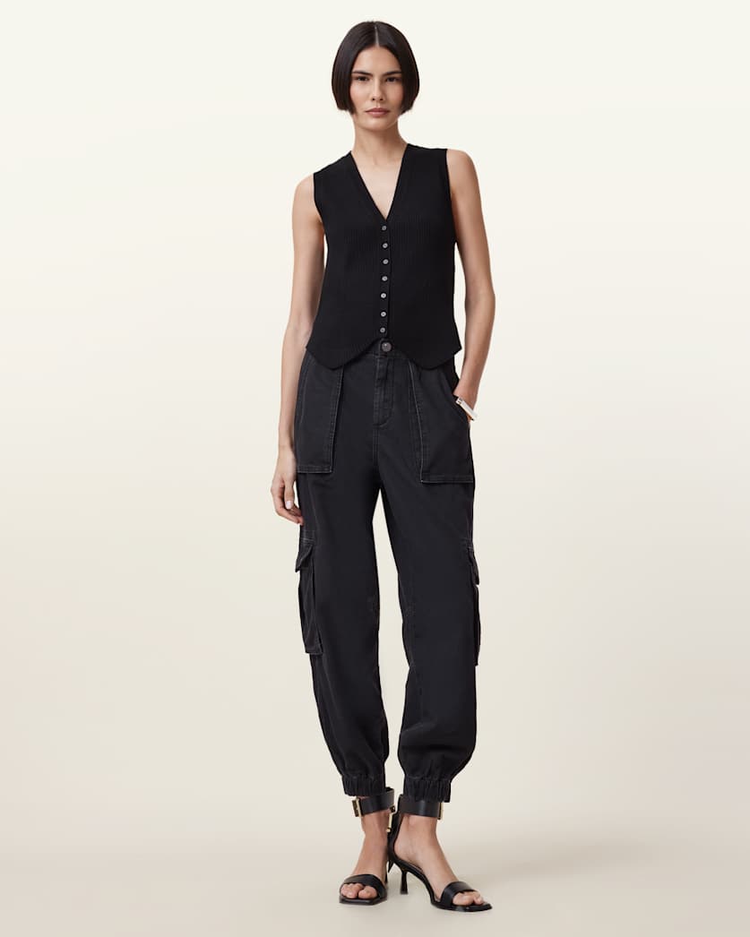 Freda Denim Cargo Trousers