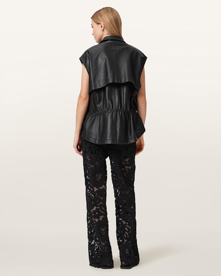 Amelie Straight Leg Lace Trousers