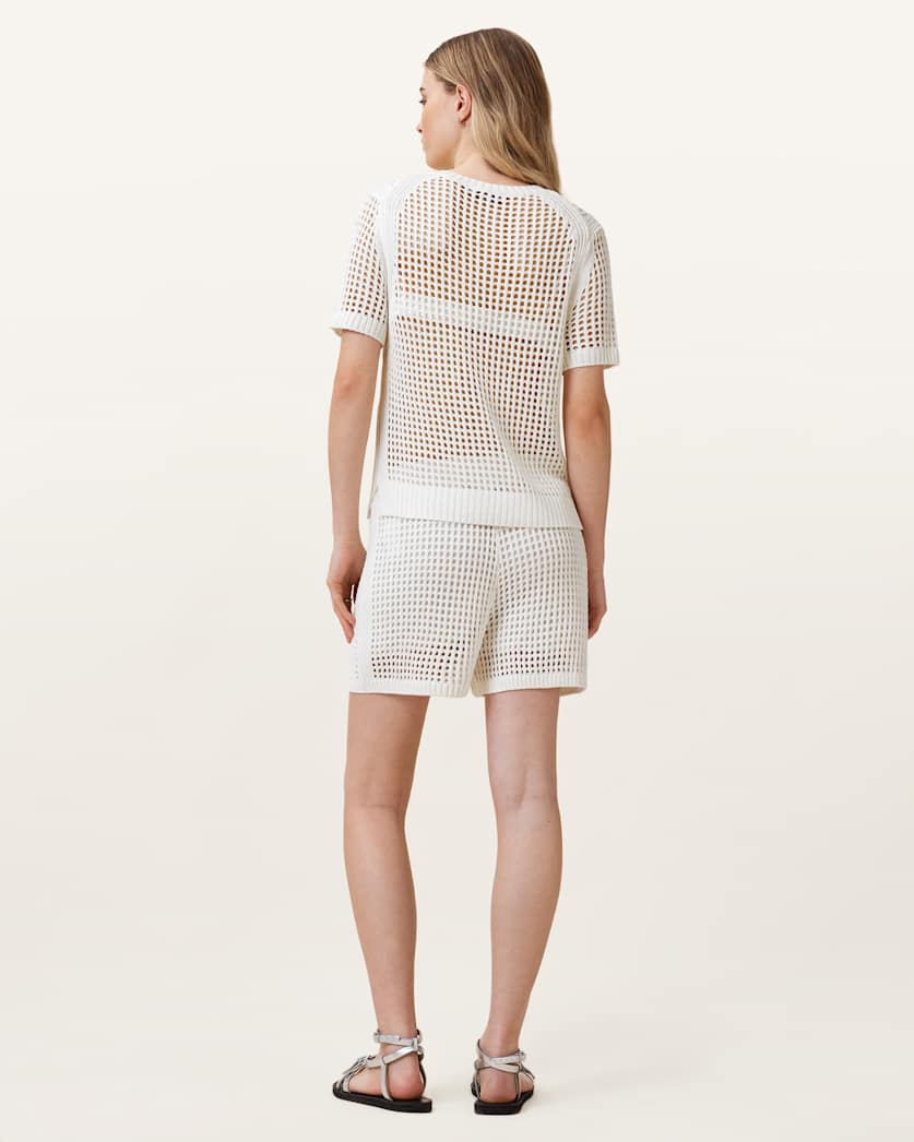 Paloma Open-Knit Shorts