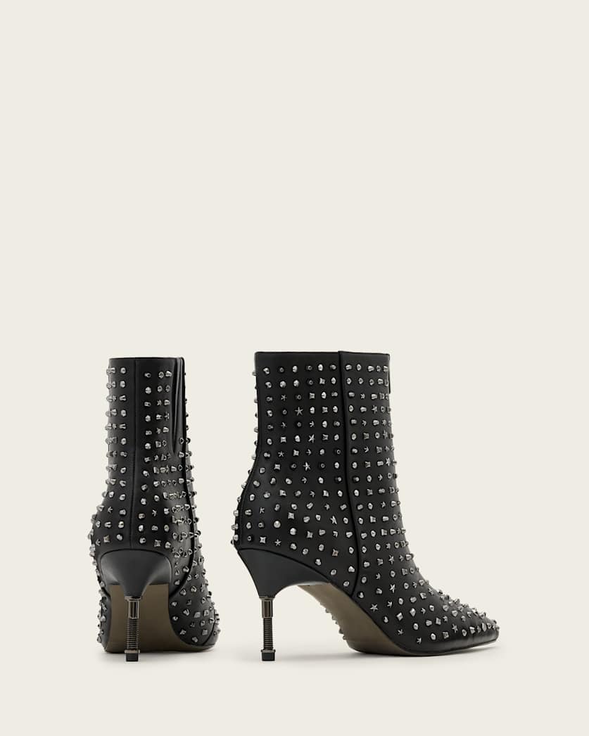 Natasha Studded Leather Boots
