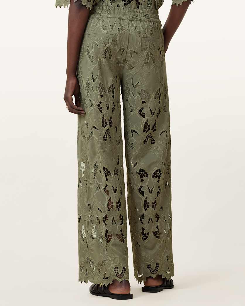 Charli Embroidered Straight Fit Trousers