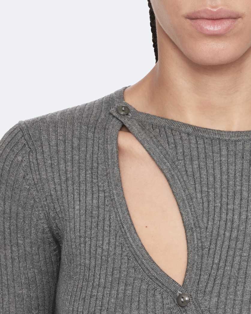 Cruz asymmetric button-front cardigan