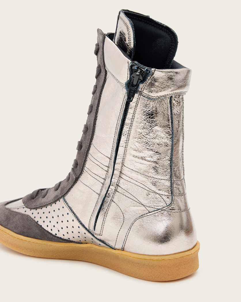 Lousie Leather High Top Trainers