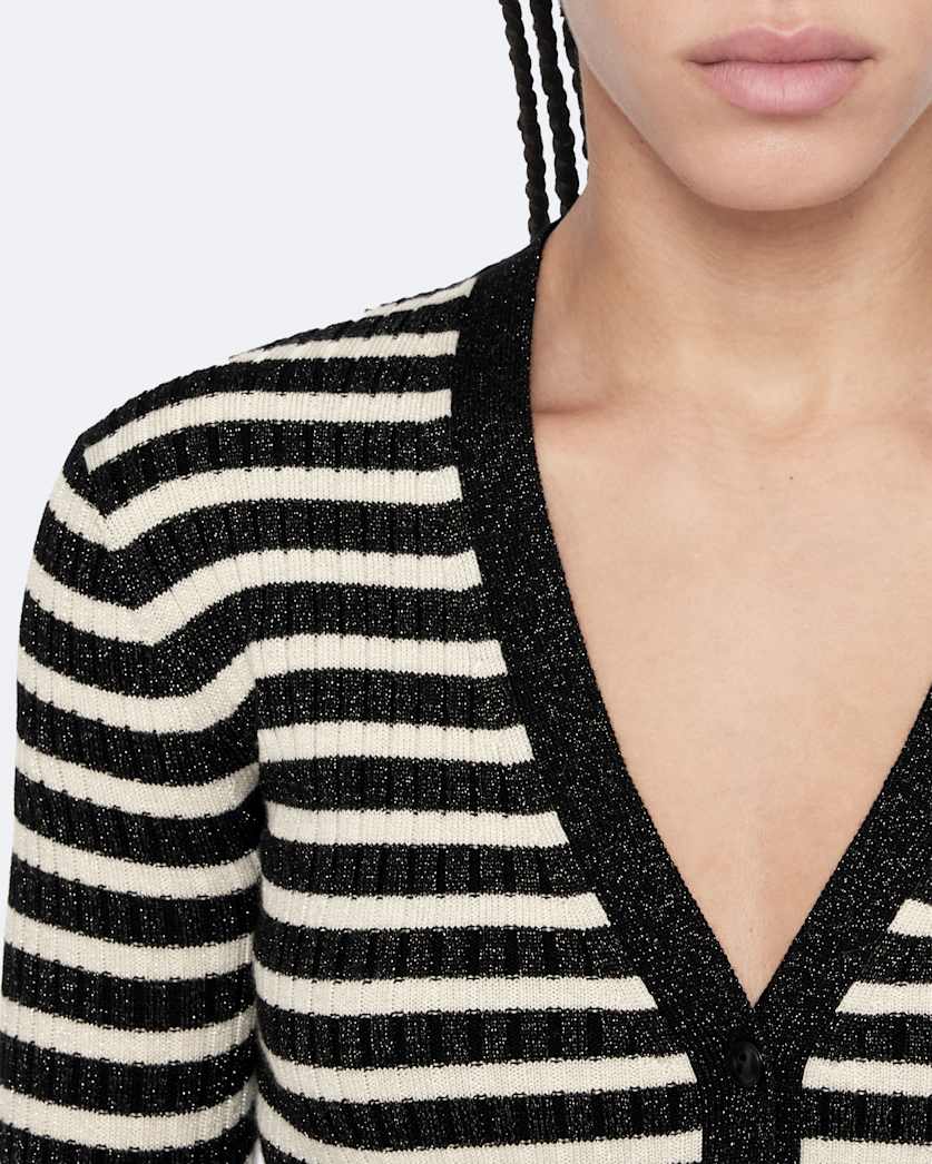 Wool-blend Breton cardigan