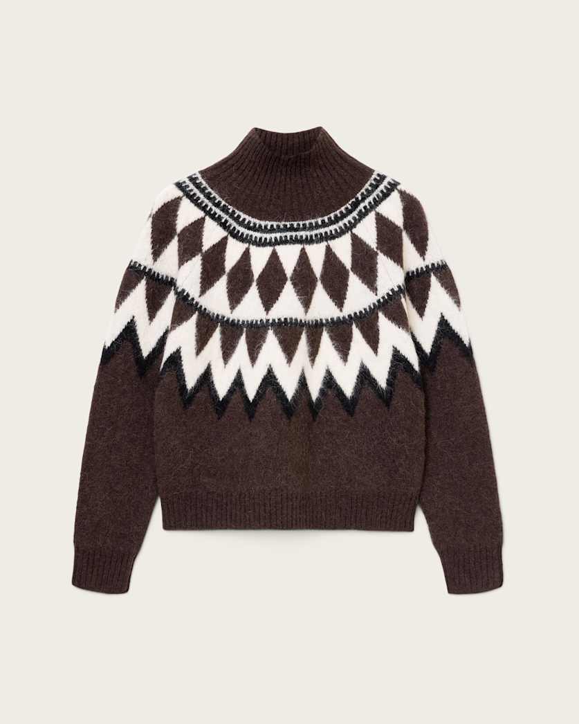 Tura Funnel Neck Relaxed Fit Jumper