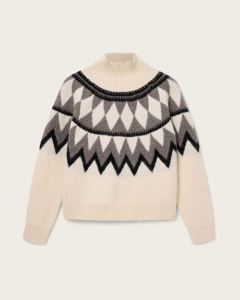 Tura Funnel Neck Relaxed Fit Jumper