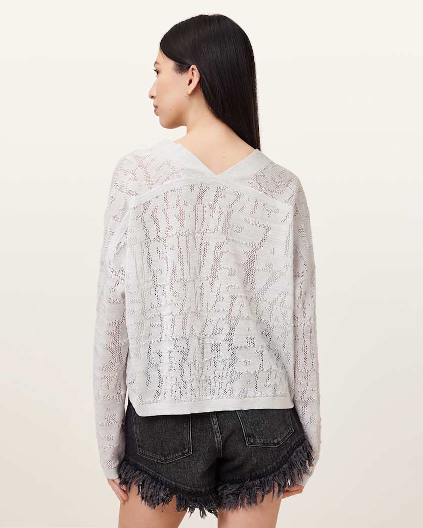 Misha Logo Jacquard V-Neck Jumper