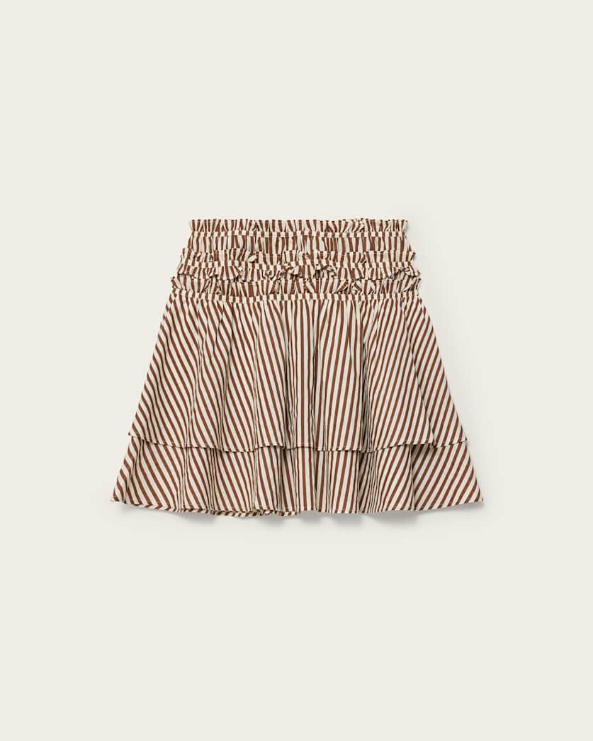 Kali Cotton Striped Mini Skirt