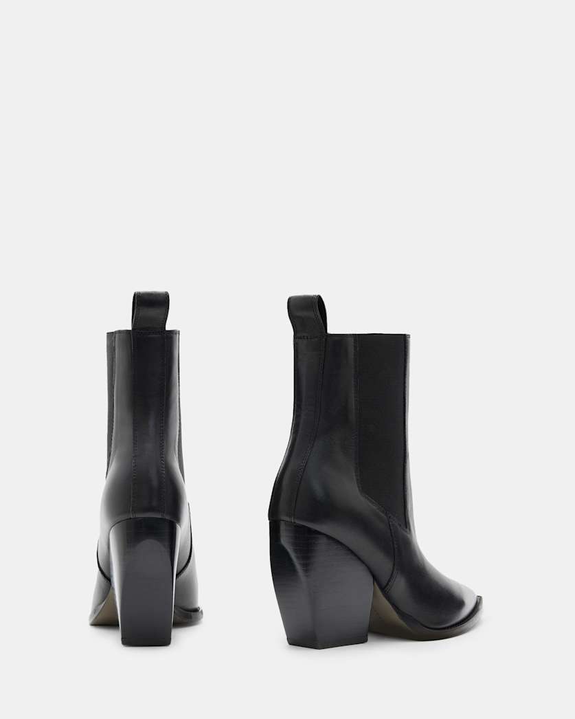Ria Pointed Toe Leather Boots