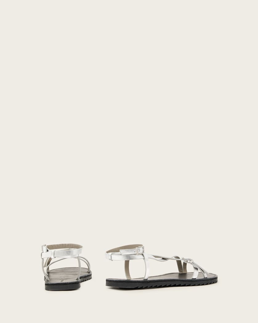 Tyla Metallic Leather Sandals