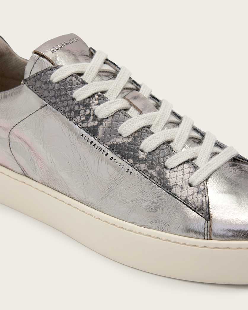 Shana Low Top Metallic Leather Trainers