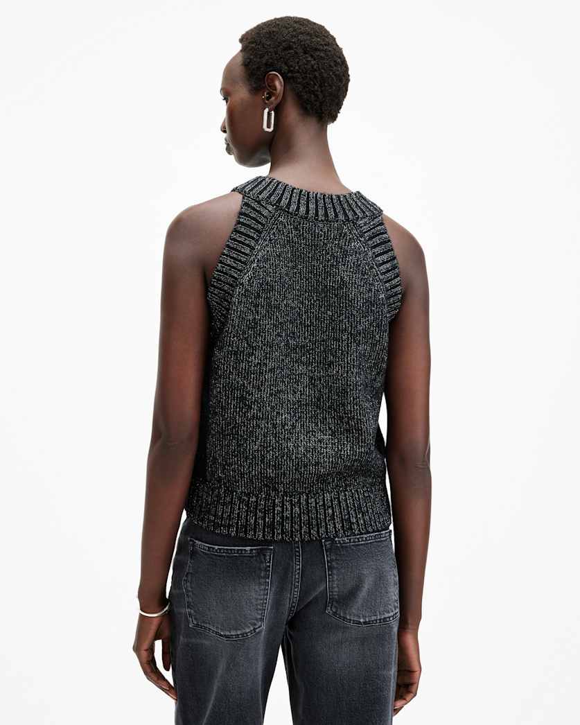 Sabrina Metallic Relaxed Fit Tank Top