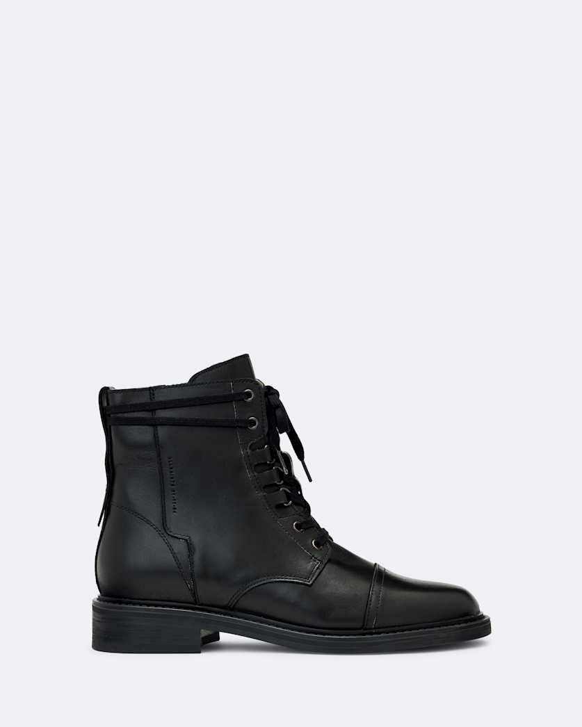 Elspeth D-Ring Leather Military Boots
