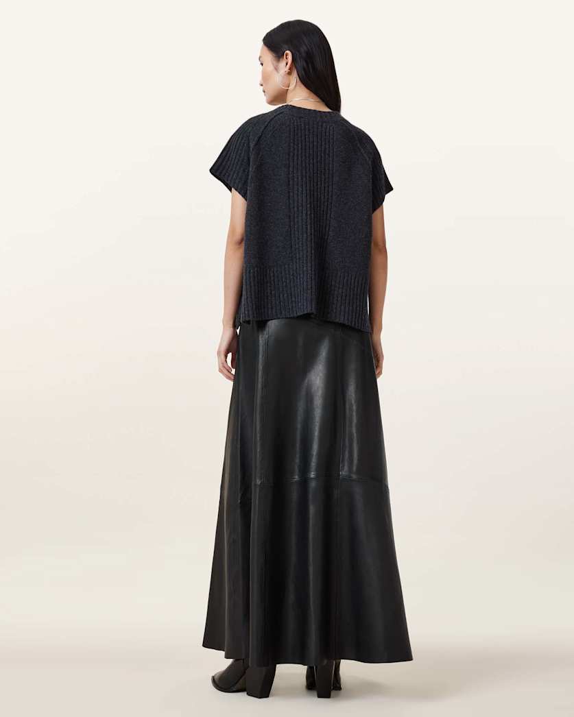 Giana Leather Maxi Skirt
