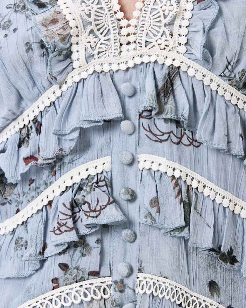 Zora Floral Ruffled Top