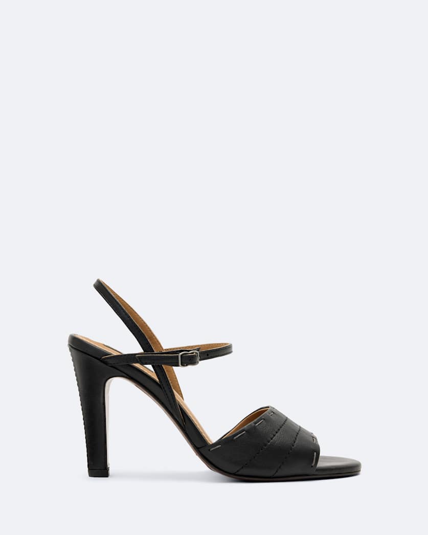 Lila Ankle-Strap Leather Heeled Sandals