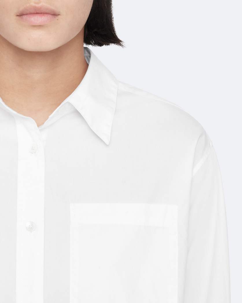 Oversized cotton poplin shirt