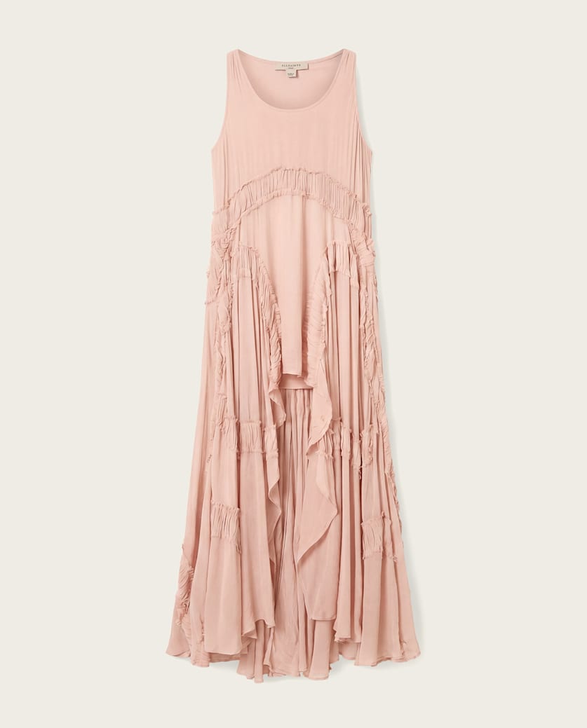 Dorina Sleeveless Ruched Maxi Dress