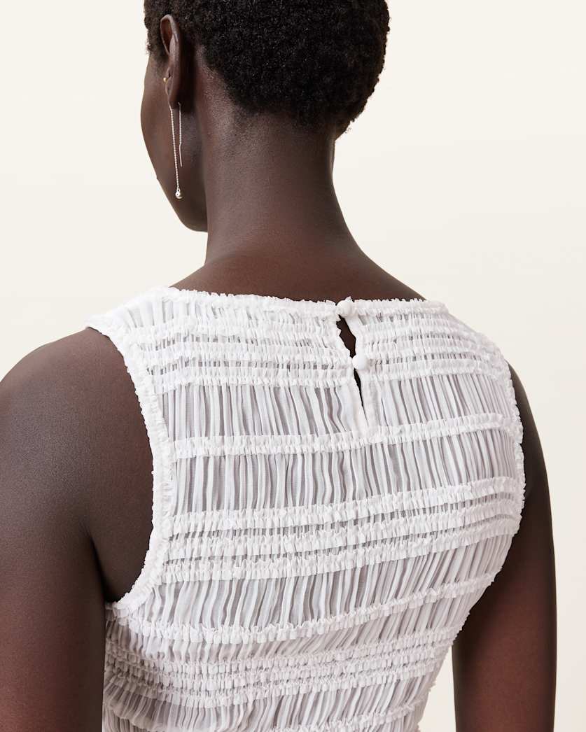 Marion Shirred Sleeveless Top
