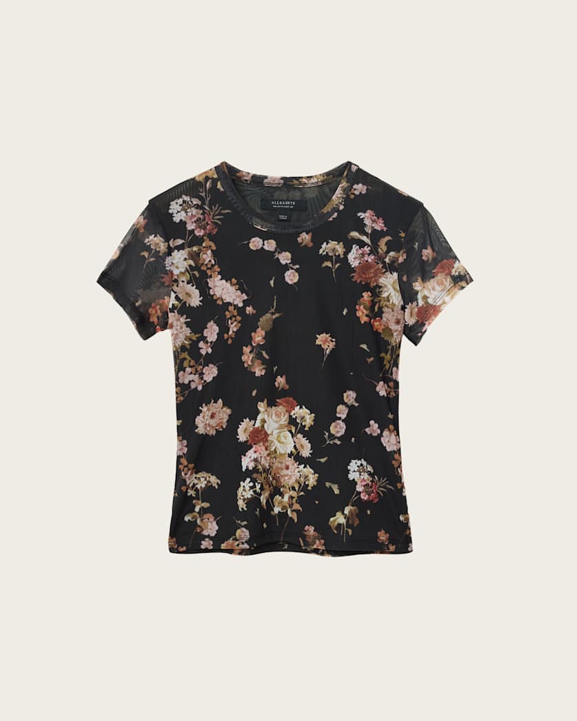 Ellie Mesh Floral Print T-Shirt