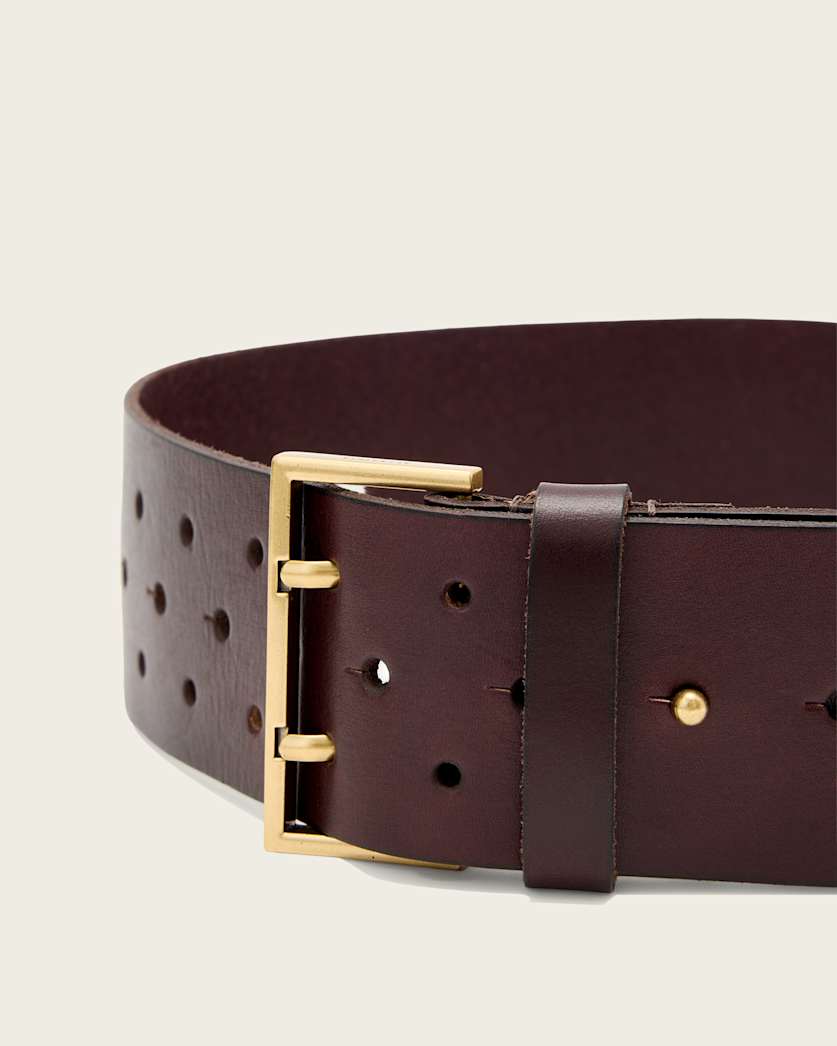 Leo Leather Wide Belt
